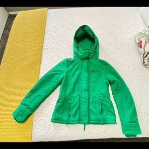 Green abercrombie & fitch winter jacket, size L